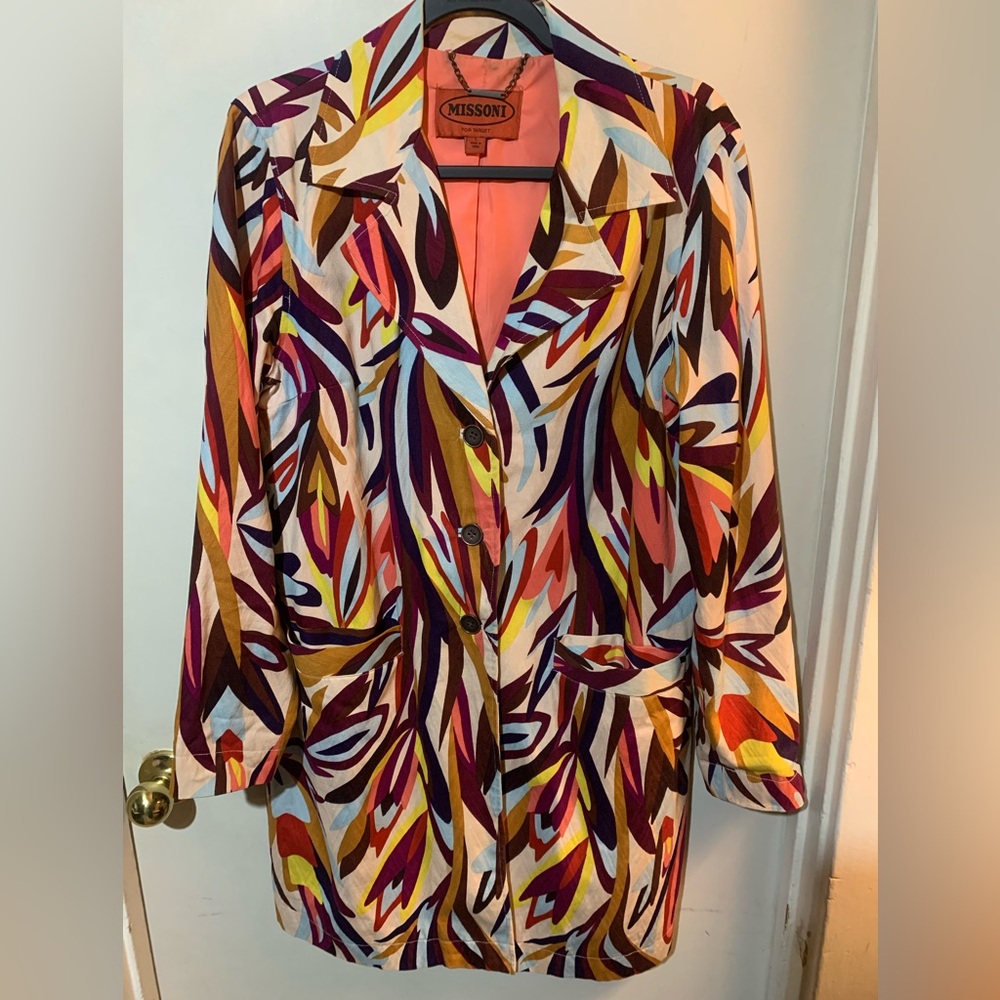 Missoni  Multicolor Zigzag Coat Size Large